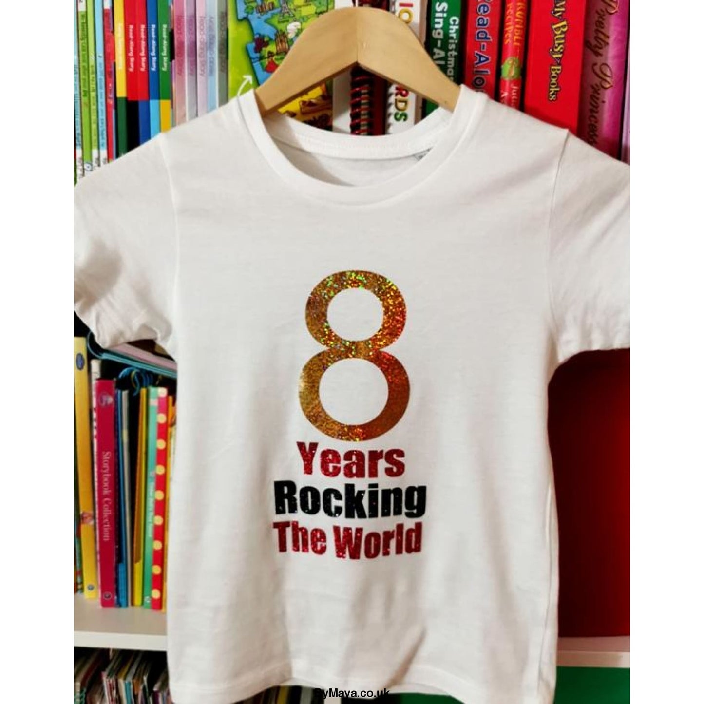 8 Years Rocking The World Birthday T-shirt