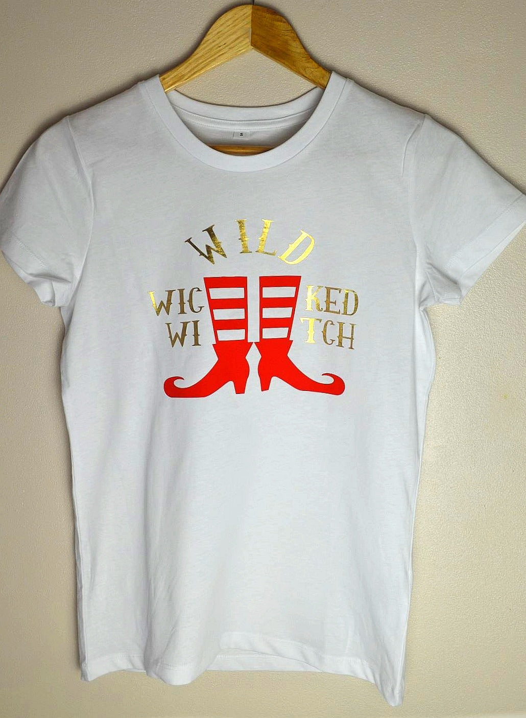 Wild Wicked Witch Halloween Ladies T-shirt