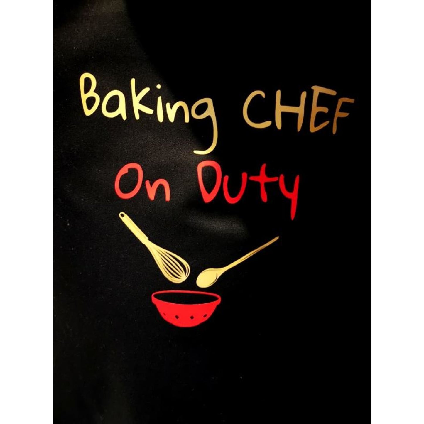 Baking Chef on Duty Personalised Message on a Adult Unisex Apron - bymaya.co.uk