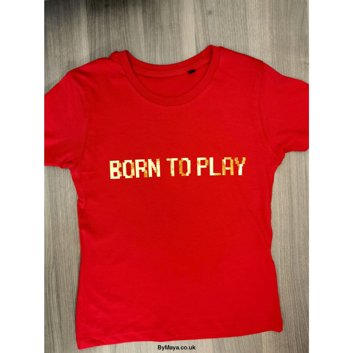 Born to Play kids personalised Organic cotton T-shirt -