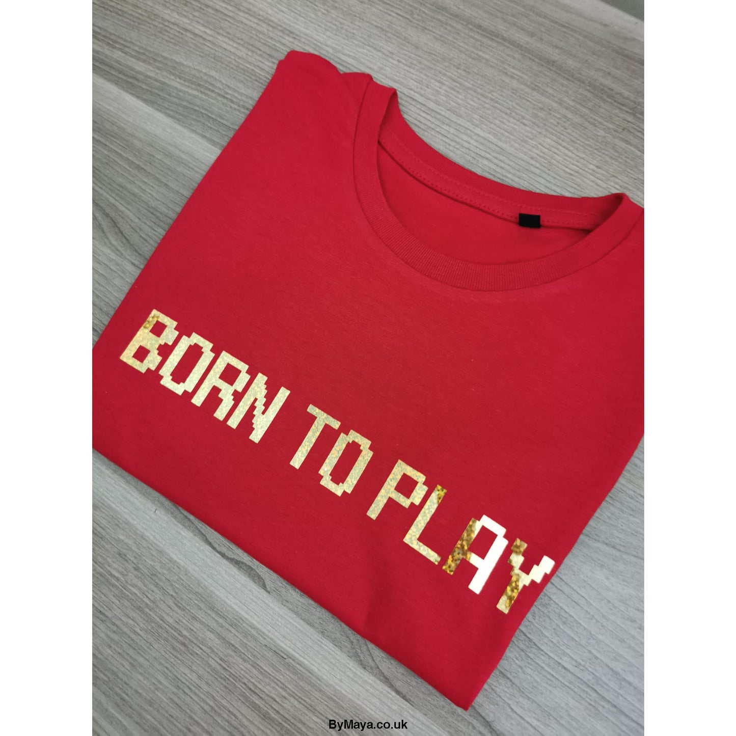 Born to Play kids personalised Organic cotton T-shirt -