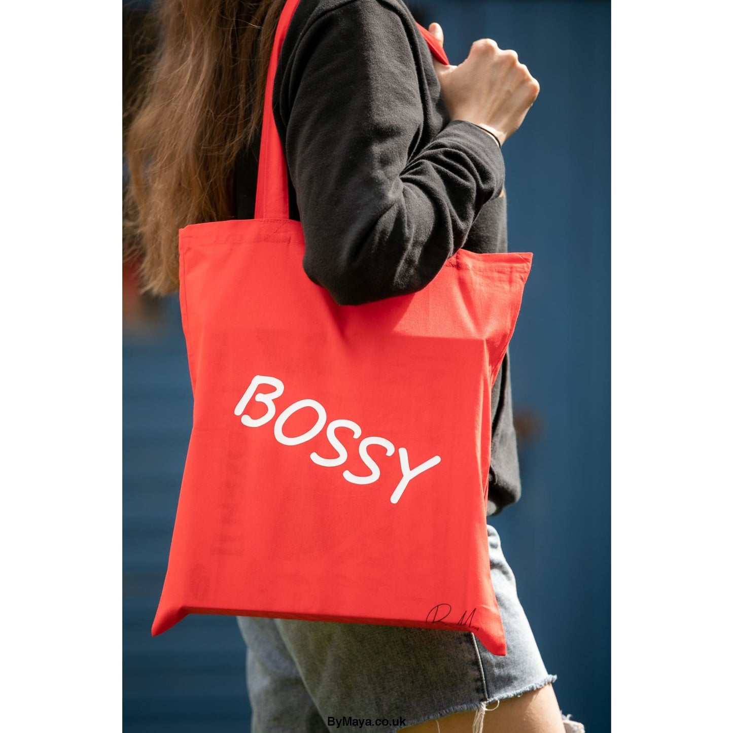 Bossy Personalised Red Bag For Life - Long Handles - Red /