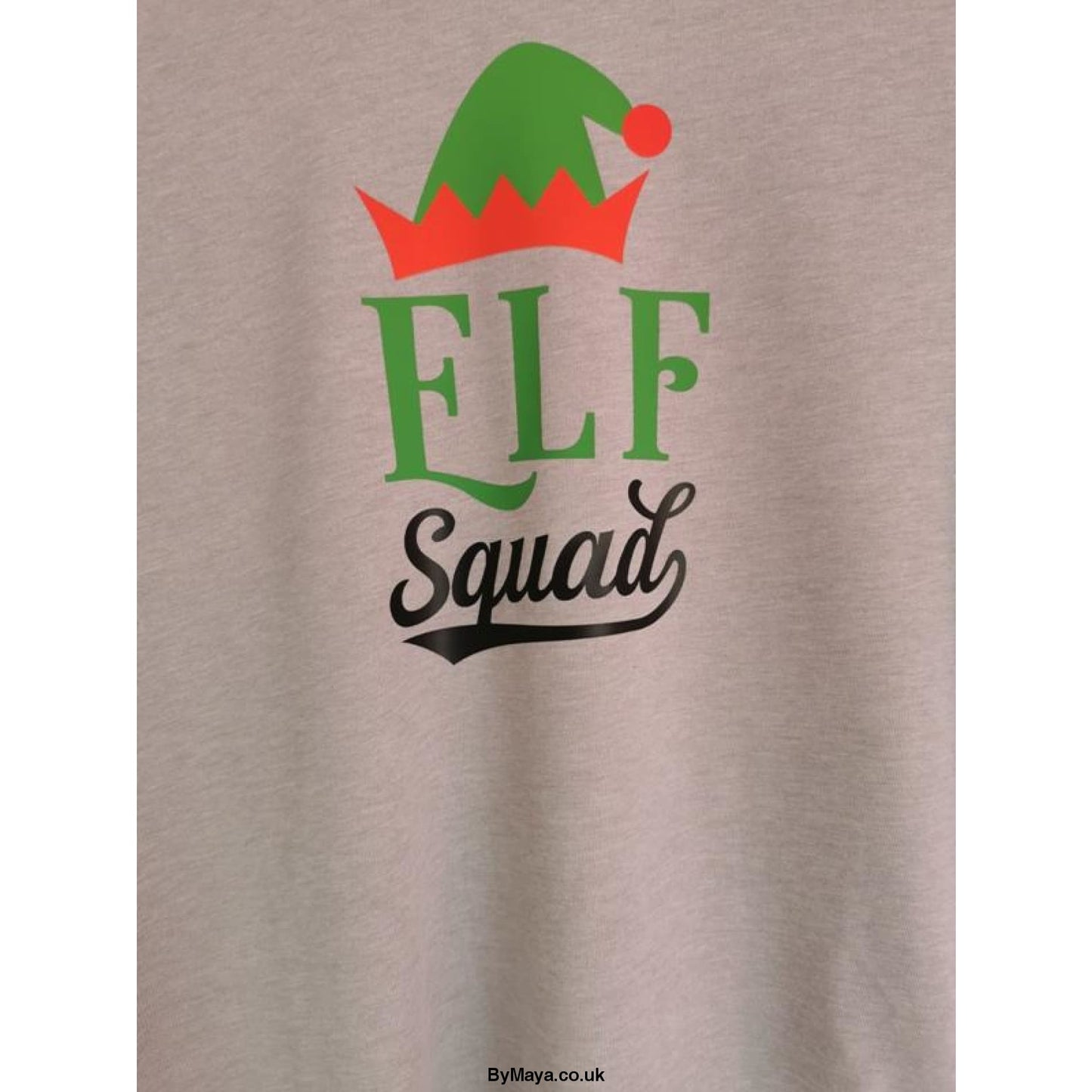 Elf Squad Personalised Message on a Long Sleeve HD T-Shirt for Kids - bymaya.co.uk