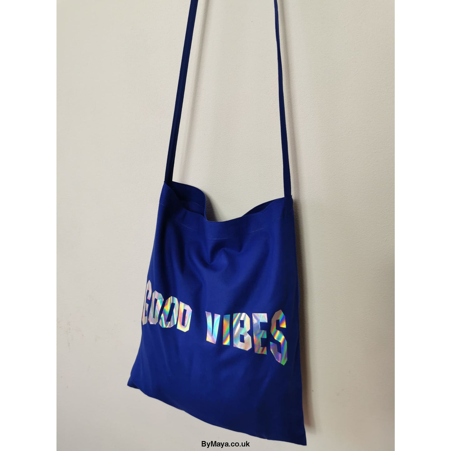 Good Vibes Bag For Life Personalised with Sling handles - bymaya.co.uk