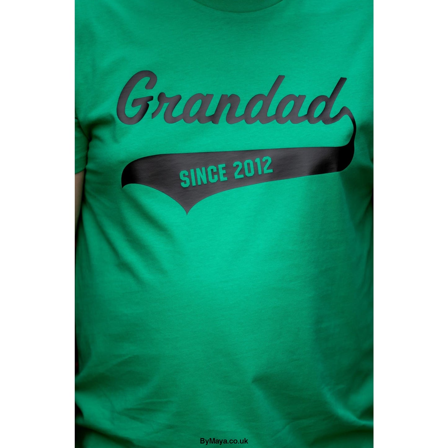 Grandad Since 2012 Personalised text on a Ethically Made
