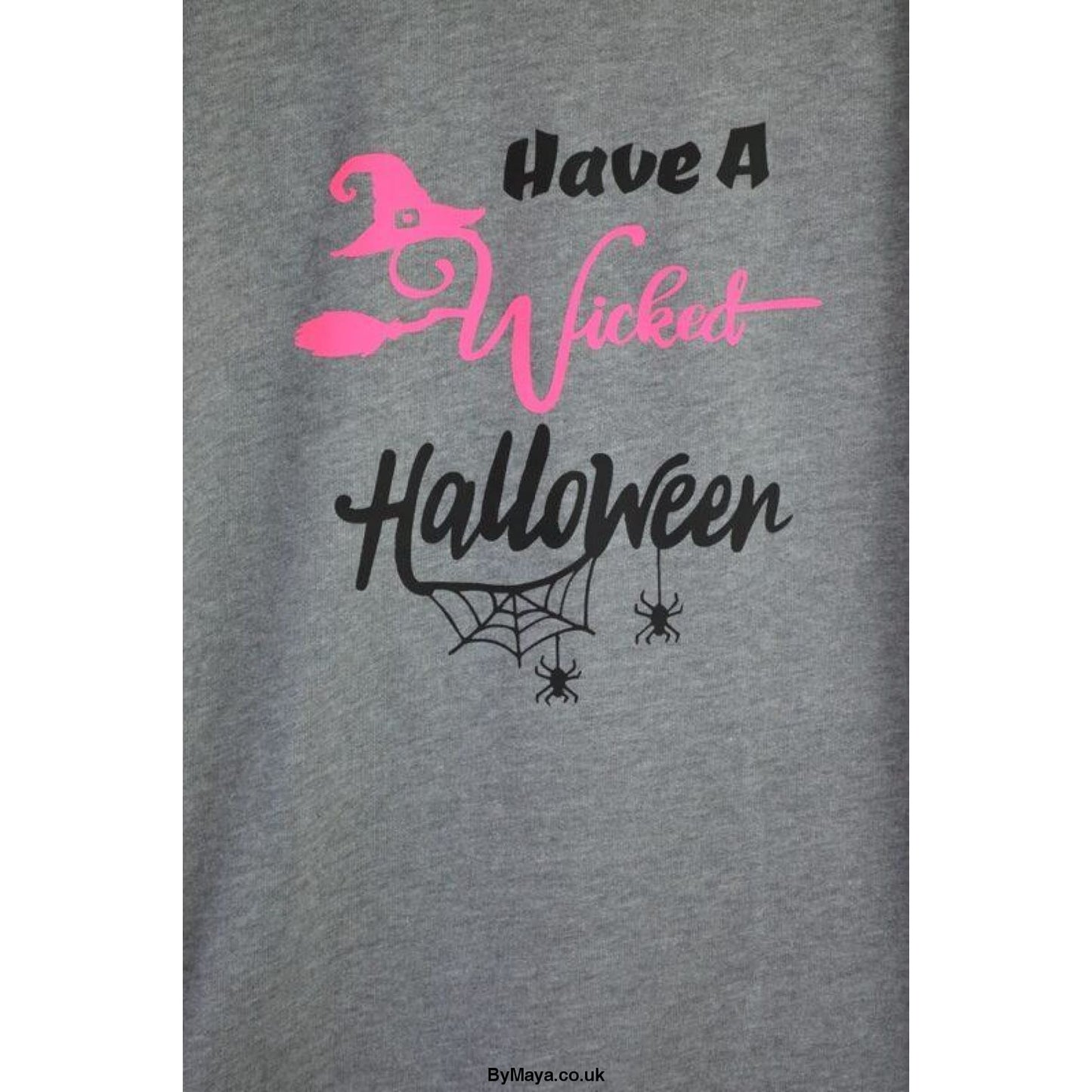 Have a Wicked Halloween Personalised text on a Ladies Long Length Sweatshirt - bymaya.co.uk
