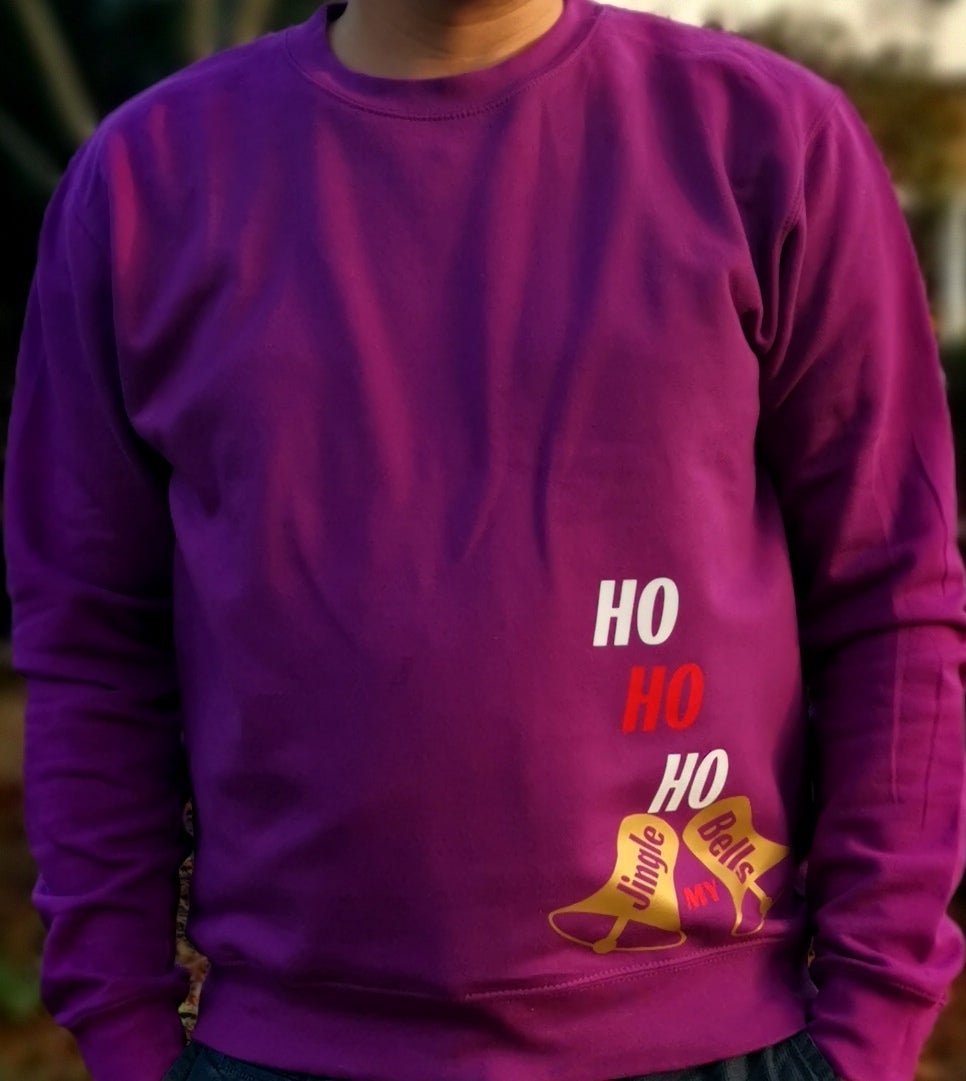 HO HO HO JINGLE MY BELLS Men's Christmas Sweater