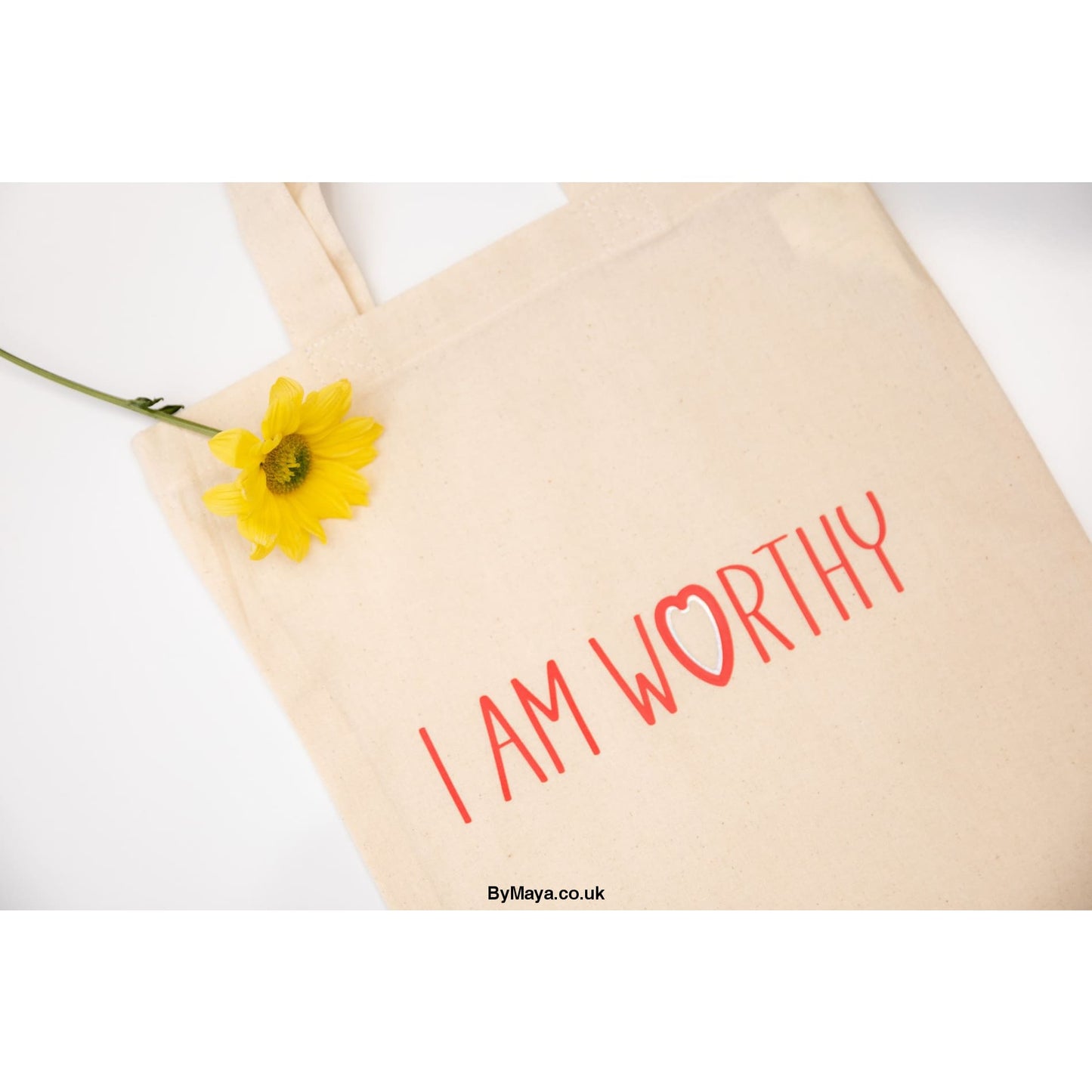 I Am Worthy Personalized Natural Mini Bag For Life - Natural