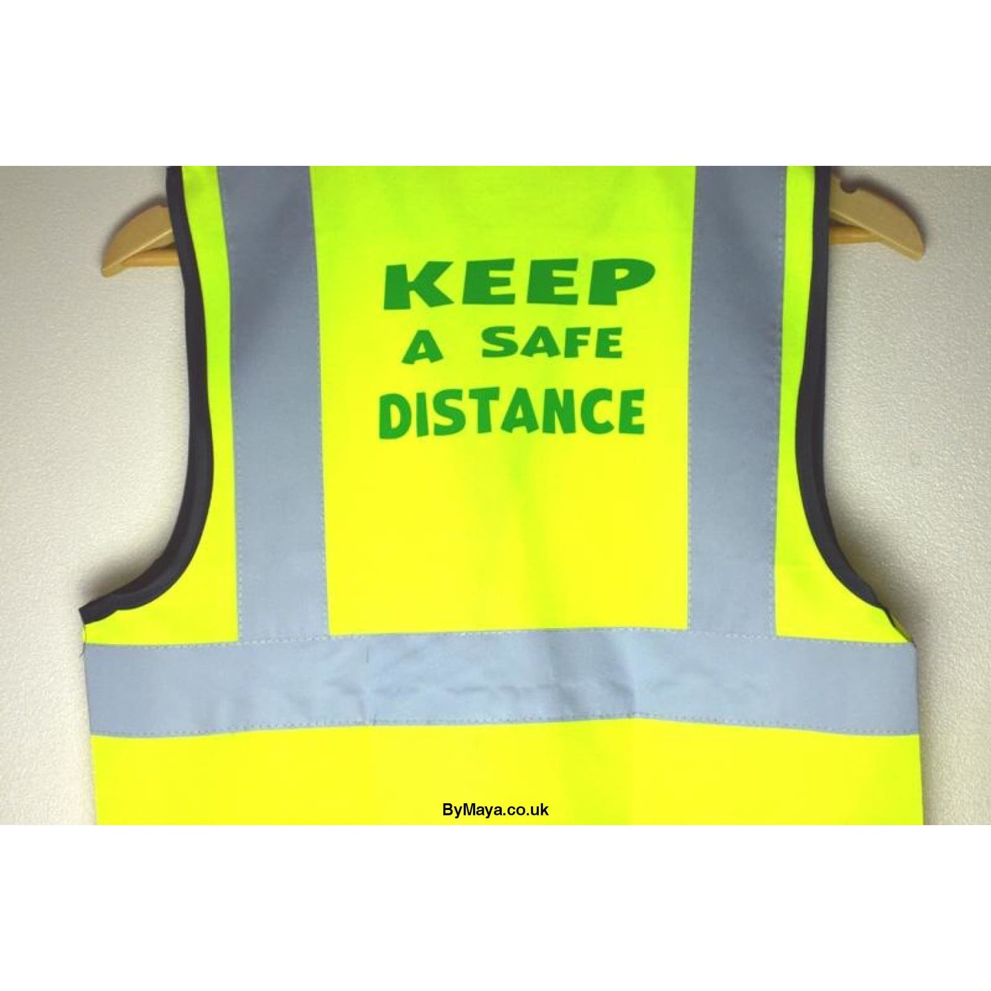 Keep a Safe Distance Cycling Hi-vis - bymaya.co.uk
