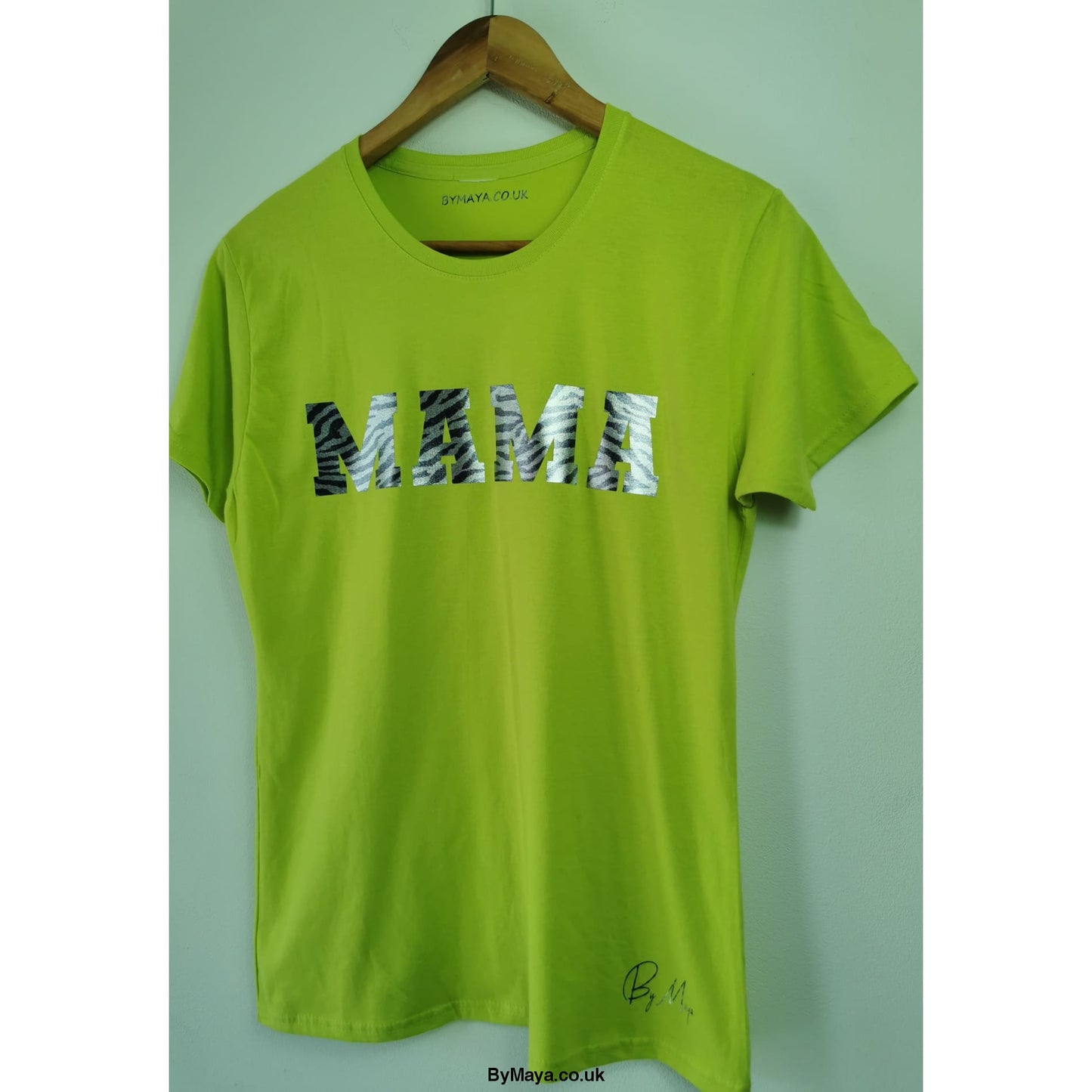 MAMA with Zebra Print on a Ladies Lightweight Slim T-Shirt -