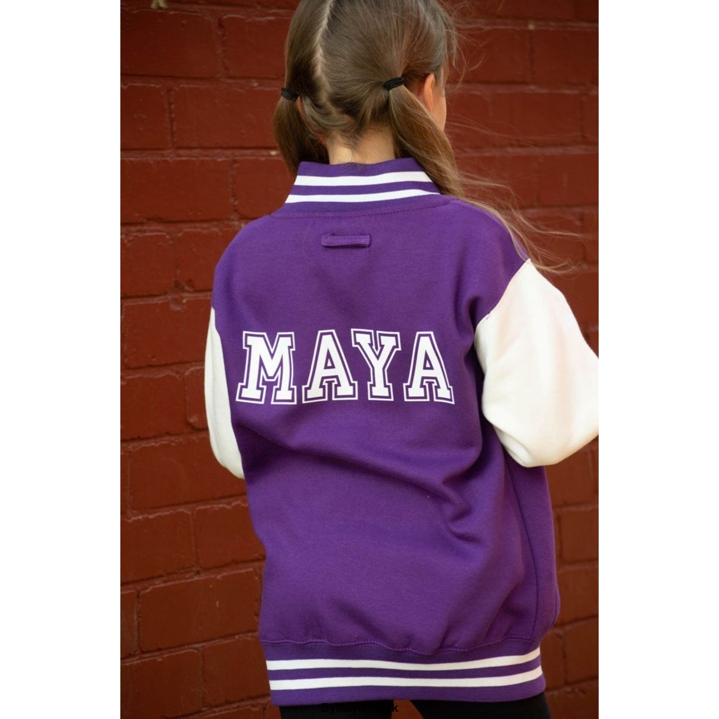 Maya Personalized text on an amazing Unisex Kids Varsity