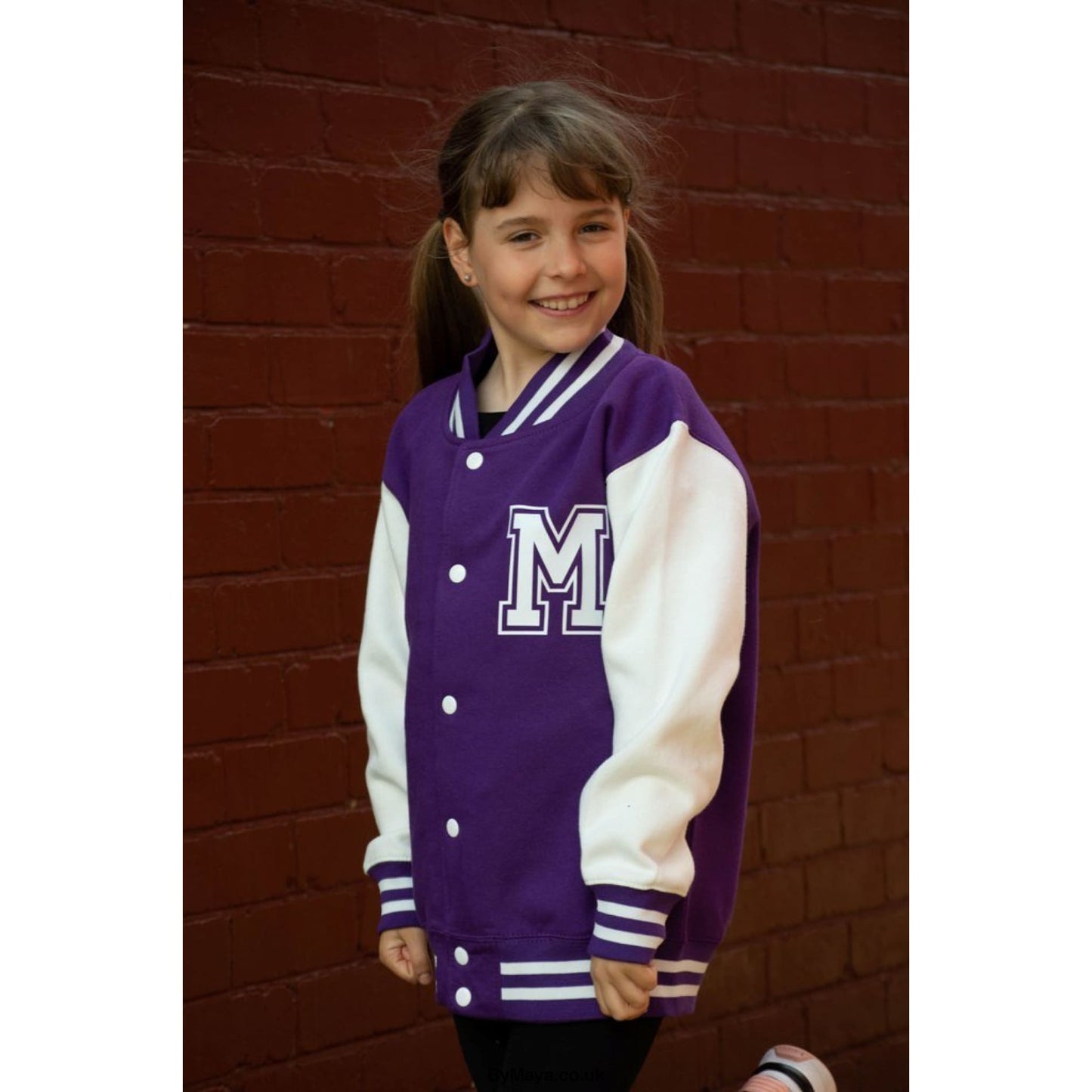 Maya Personalized text on an amazing Unisex Kids Varsity