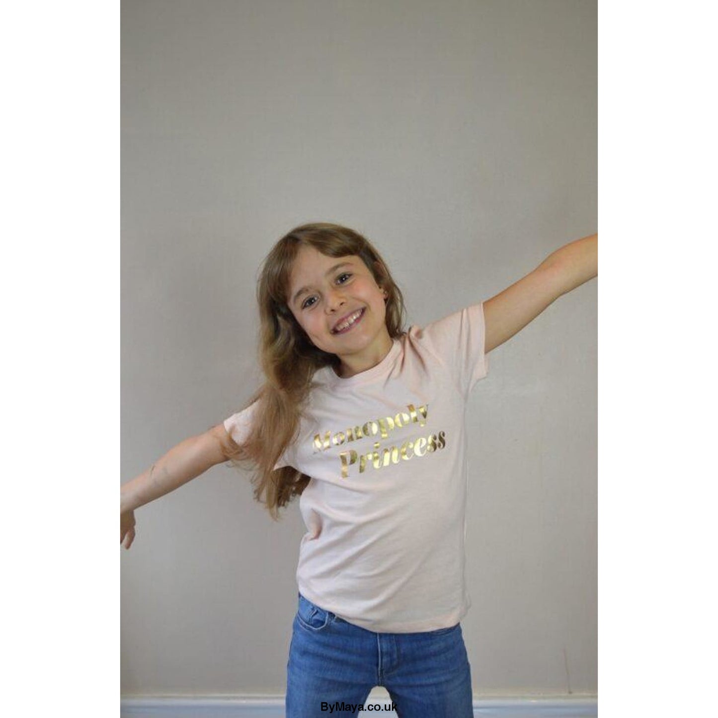 Monopoly Princess text for Girls on a Organic cotton T-shirt - bymaya.co.uk