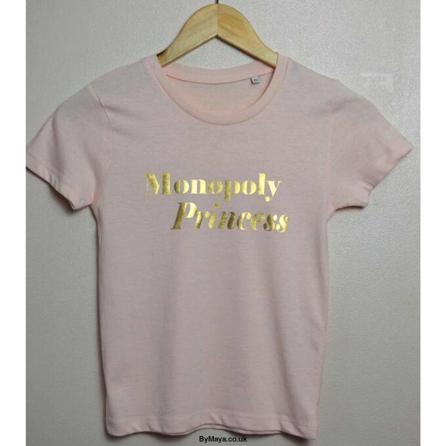 Monopoly Princess text for Girls on a Organic cotton T-shirt - bymaya.co.uk
