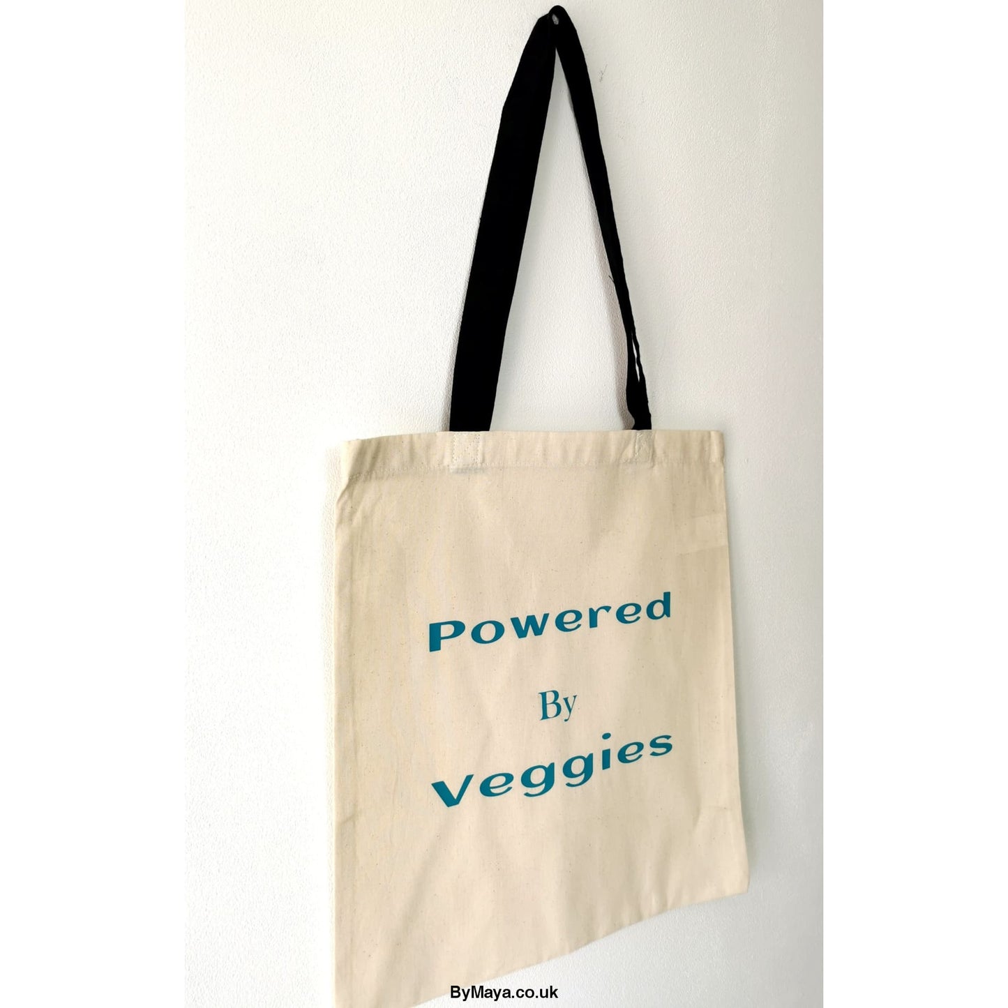 Powered By Veggies Personalised Bag - Natural /Black /