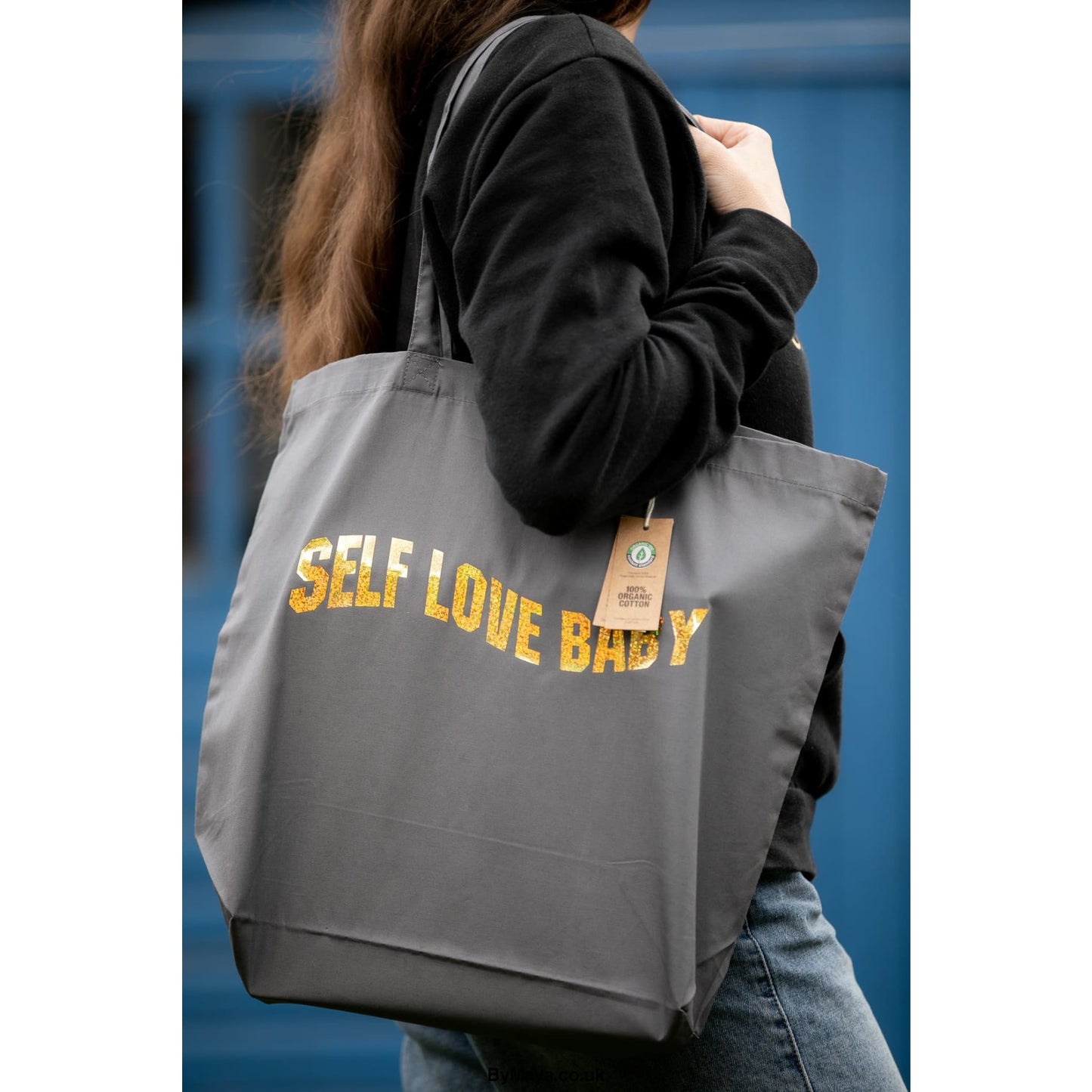 Self Love Baby Personalised Premium Cotton Maxi Tote Bag - bymaya.co.uk