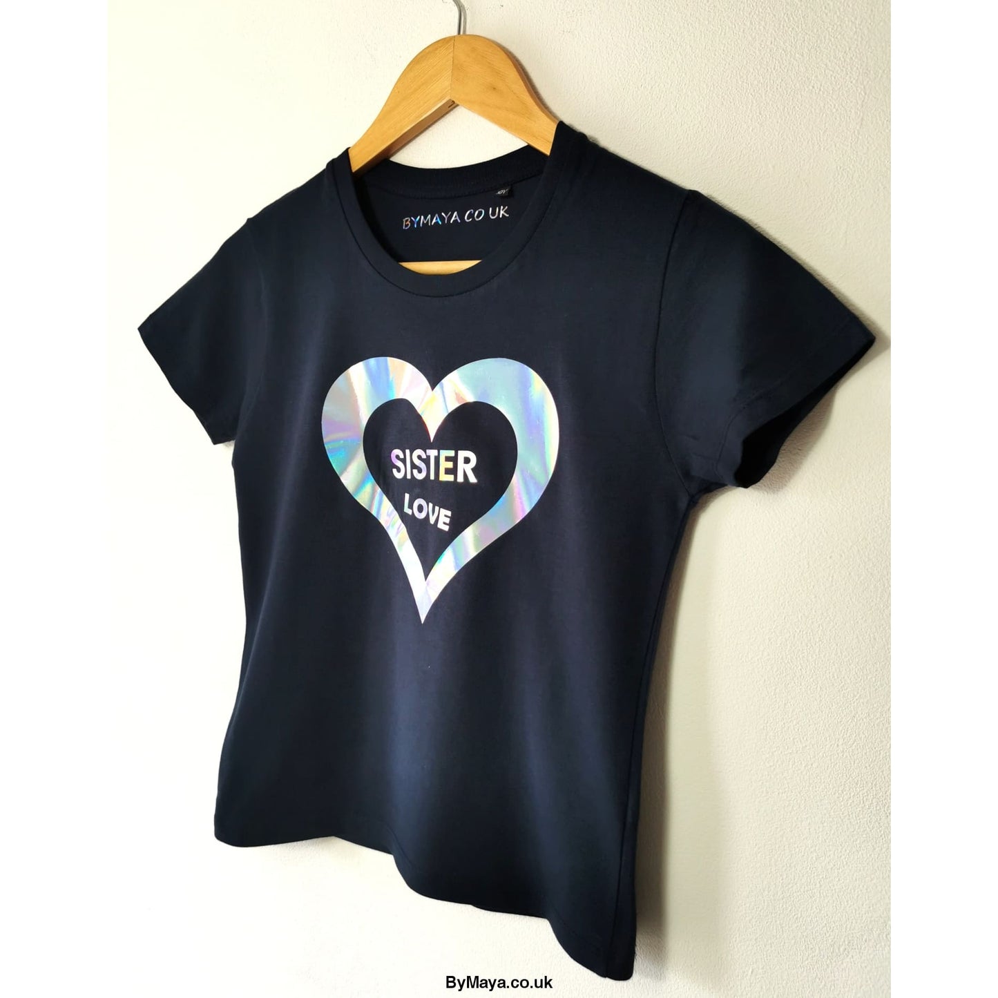 Sister Love big Heart Girls personalized Organic cotton