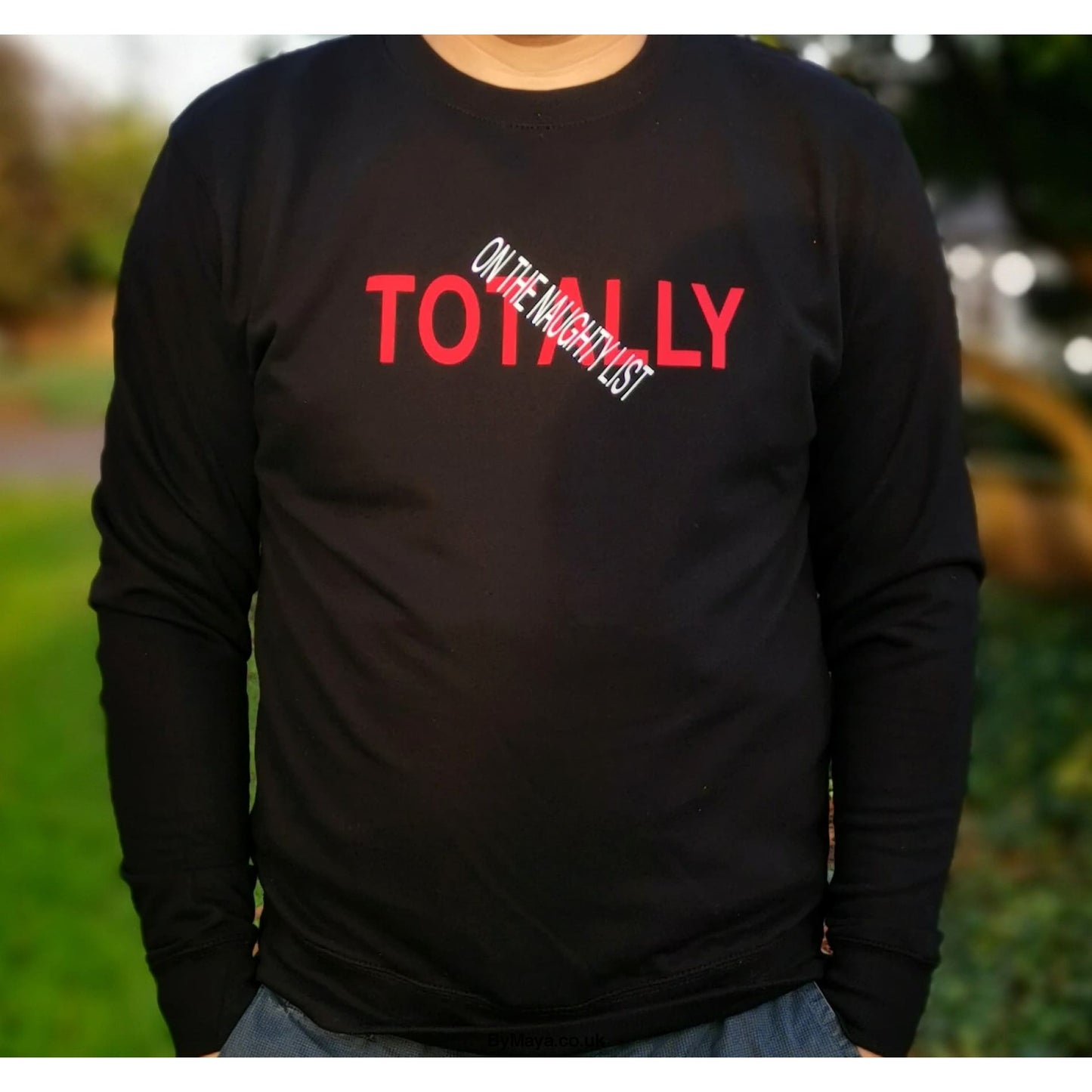 Totally on the Naughty List Funny Men’s Christmas Sweatshirt