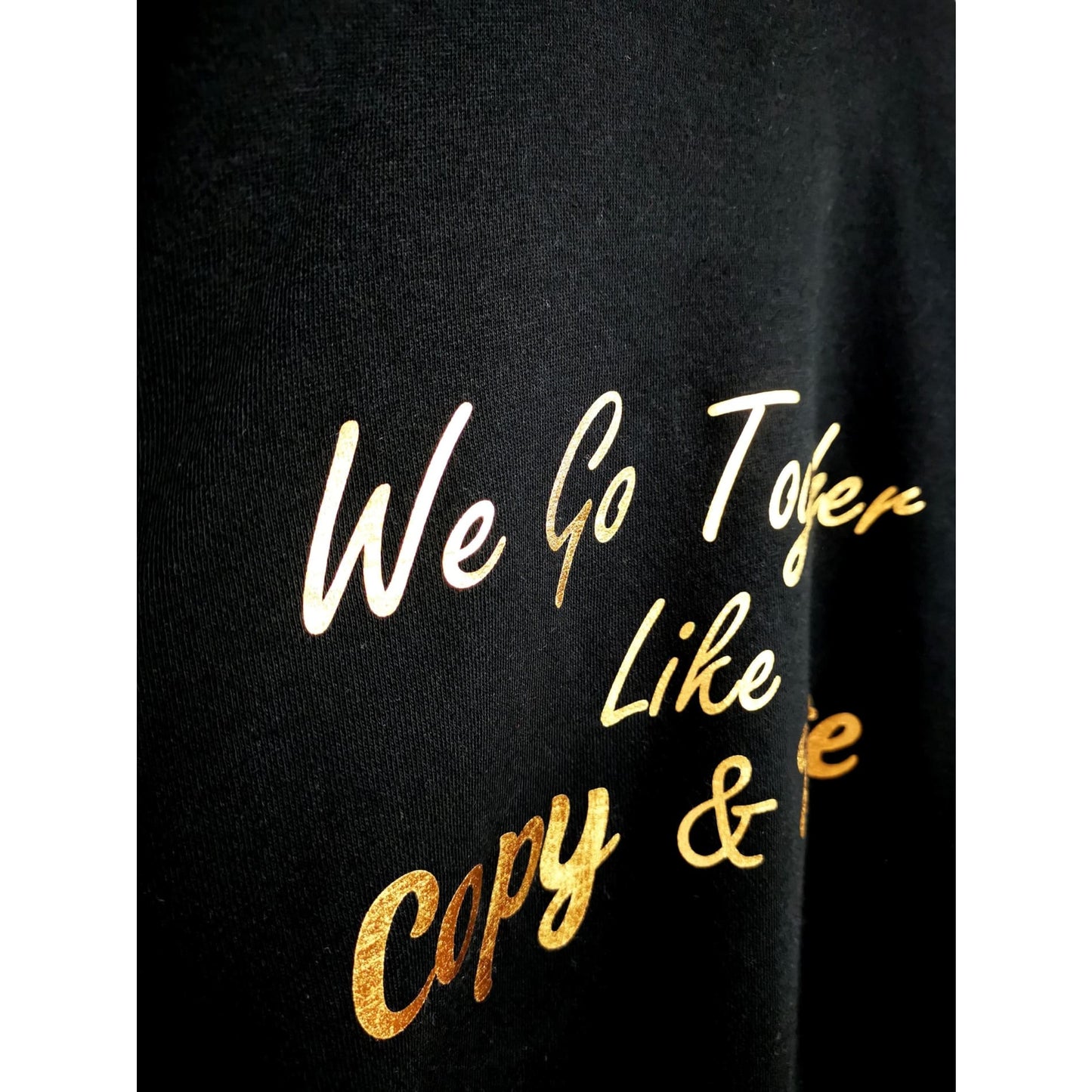 We go together like Copy & Paste Personalised text on a Unisex Crew Neck Pocket Sweatshirt - bymaya.co.uk