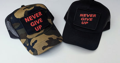 Never Give Up Snapback Trucker Cap Personalized