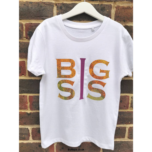 Big SIS kids personalised Organic cotton T-shirt - Girls 