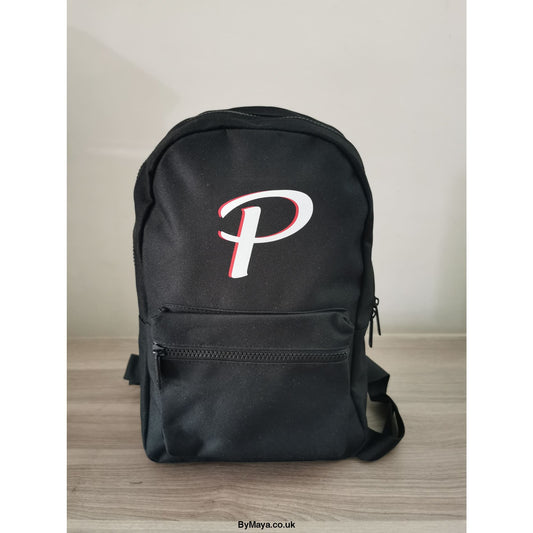 Girls Personalised Mini Essential Fashion Black Backpack - 