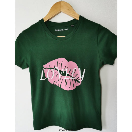Lovely with big lips kids personalized Organic cotton 