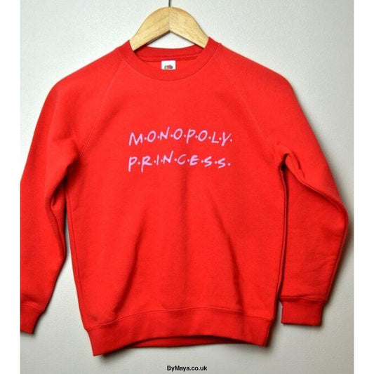 Monopoly Princess Girls Raglan Sweatshirt- bymaya.co.uk