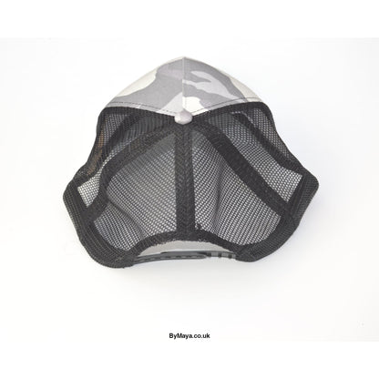 Personalised Arctic Camo Snapback Trucker Cap Mesh Rear 