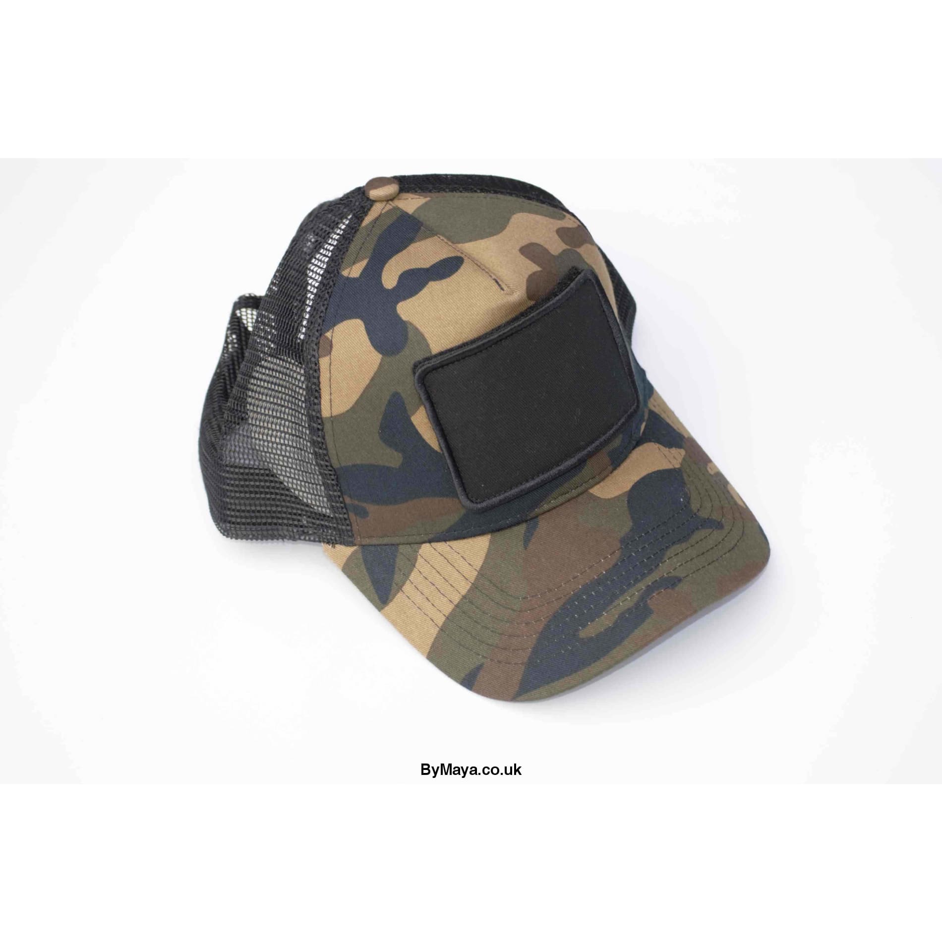Personalized Message on a Jungle Camo Snapback Trucker Cap -