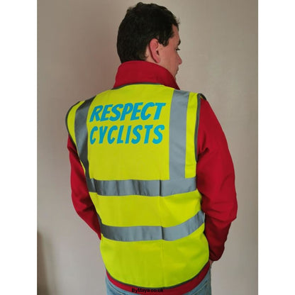 Respect Cyclists Personalised  Hi-vis - bymaya.co.uk