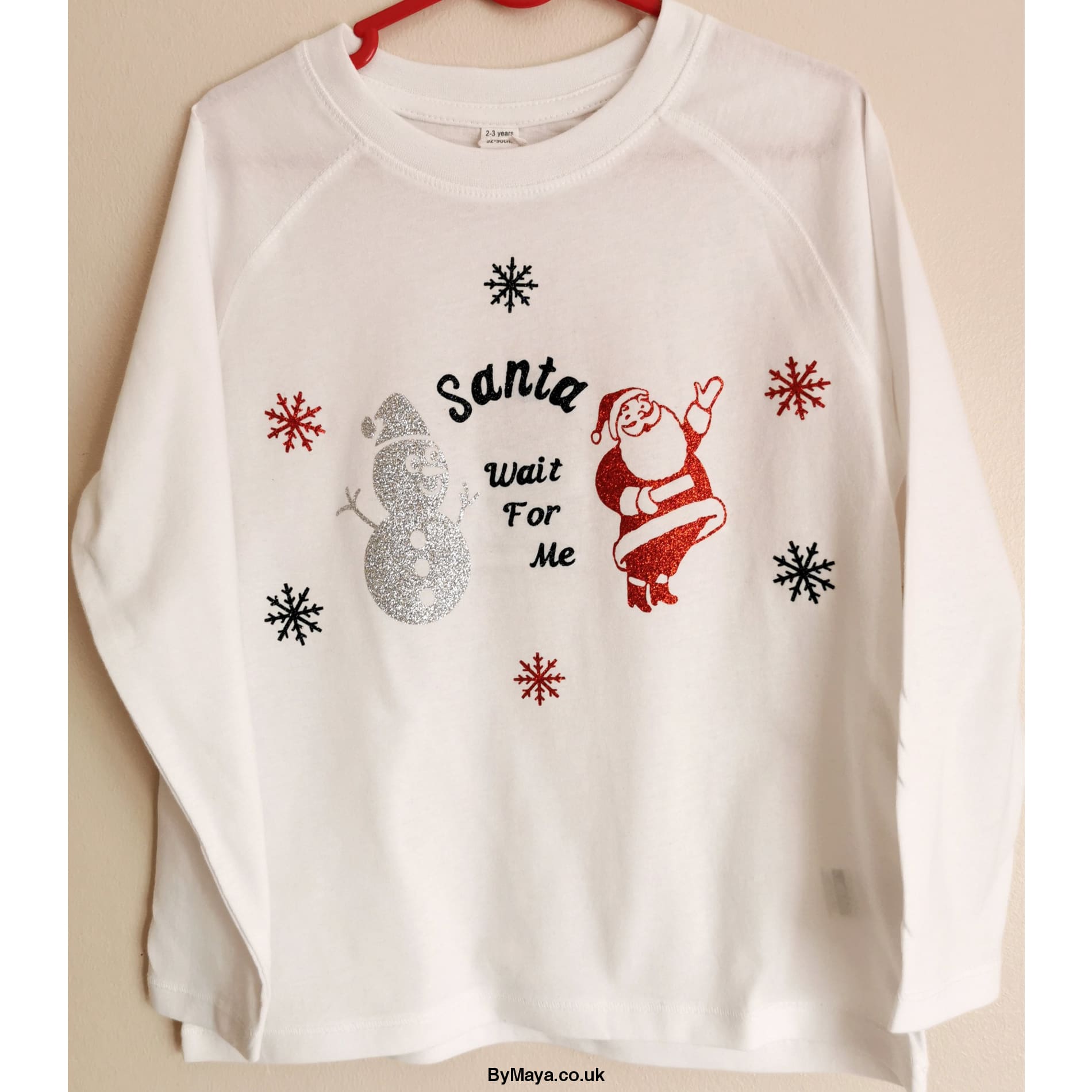Santa Wait for Me Girls Christmas Sweatshirt - christmas