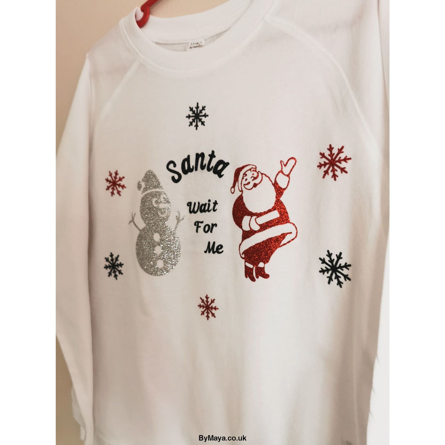 Santa Wait for Me Girls Christmas Sweatshirt - christmas