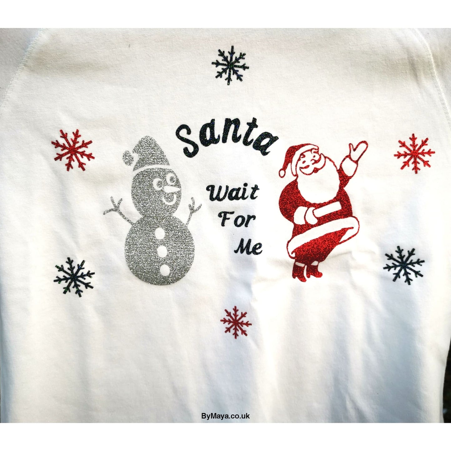 Santa Wait for Me Girls Christmas Sweatshirt - christmas