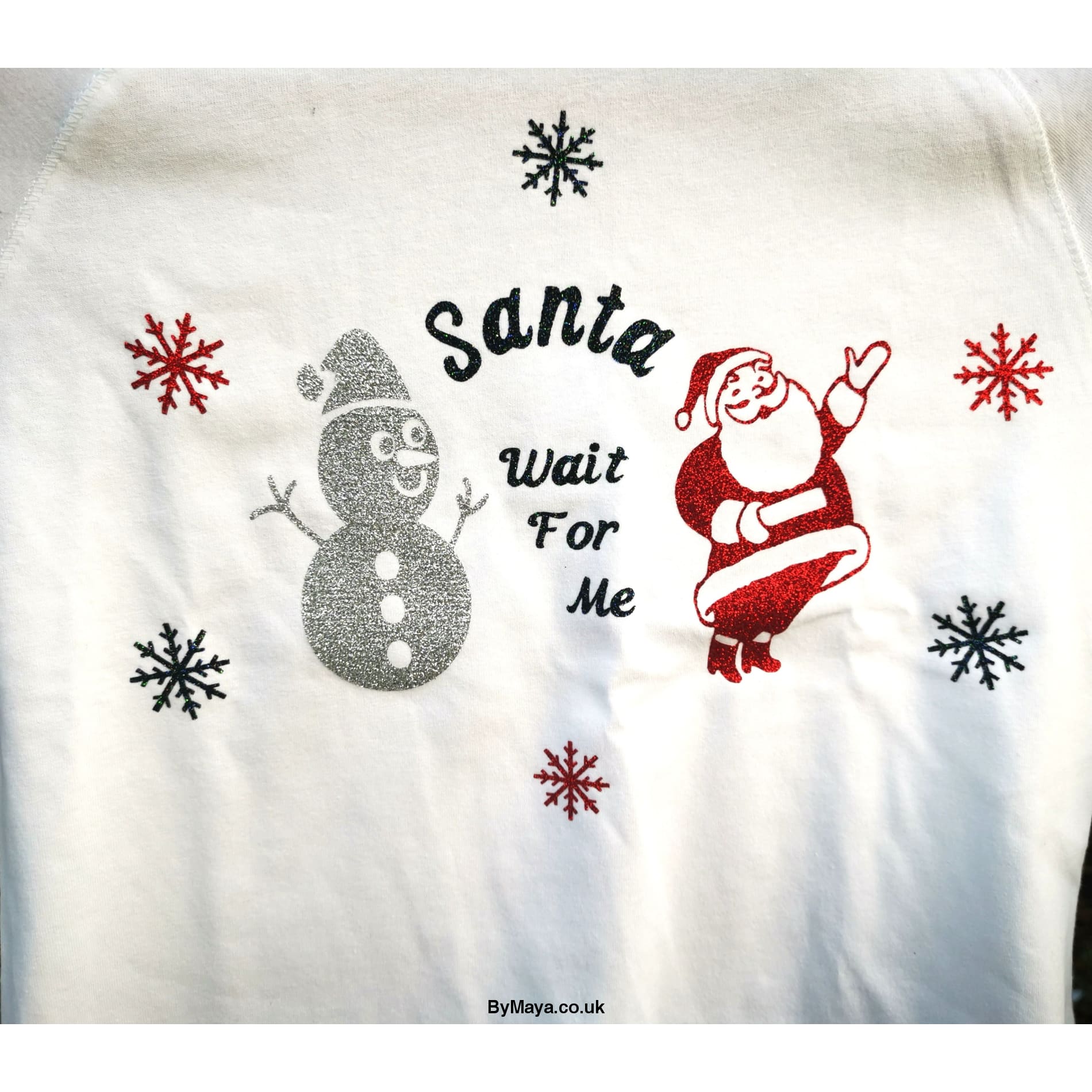 Santa Wait for Me Girls Christmas Sweatshirt - christmas